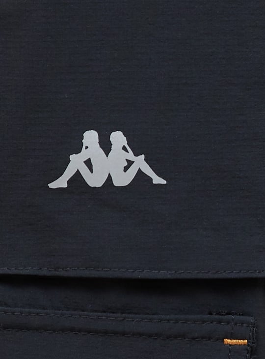 KAPPA Solid Relaxed Fit Sports Cargo Track Pants