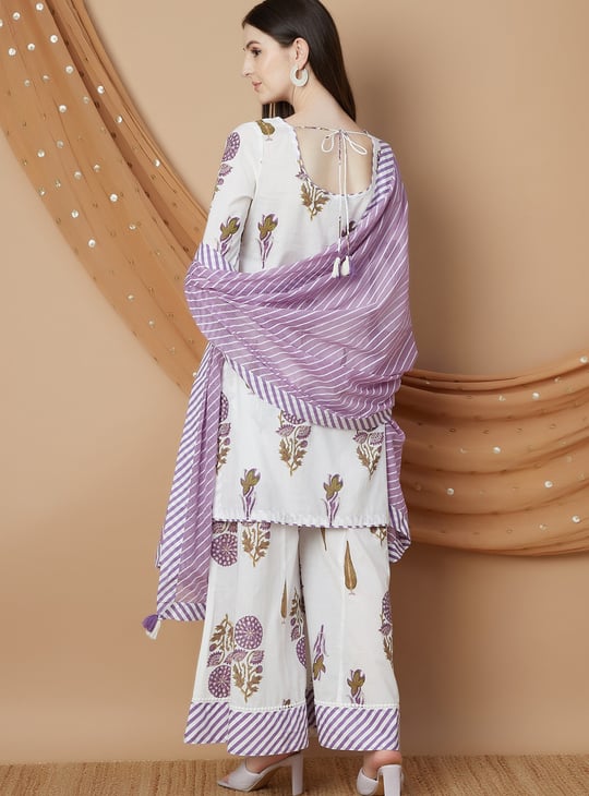 MELANGE Printed Straight Kurta Set