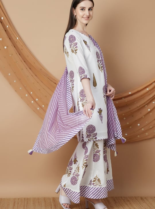 MELANGE Printed Straight Kurta Set