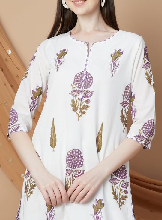 MELANGE Printed Straight Kurta Set