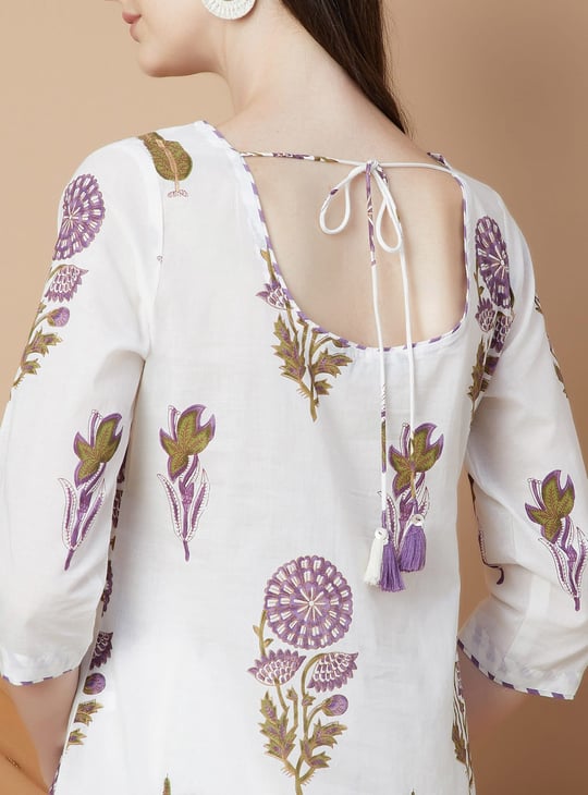MELANGE Printed Straight Kurta Set