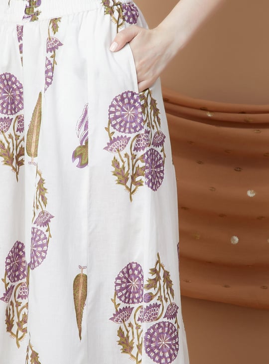 MELANGE Printed Straight Kurta Set
