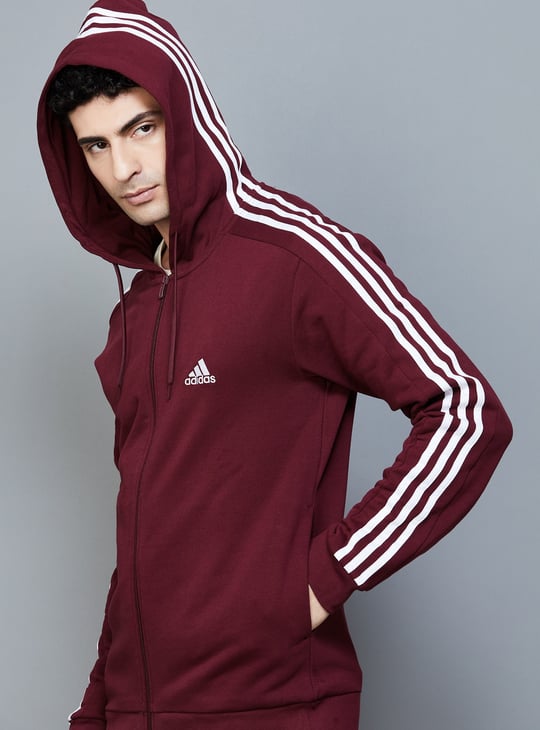 ADIDAS Solid Hooded Sweatshirt