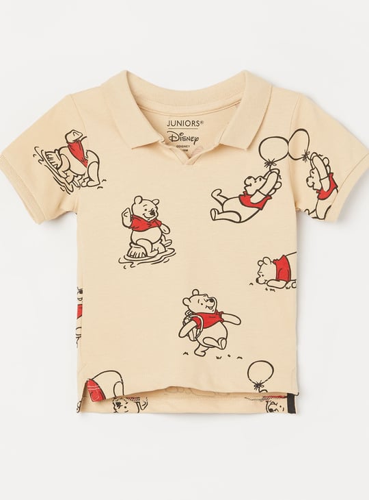 JUNIORS Boys Winnie the Pooh Johnny Collar T-shirt