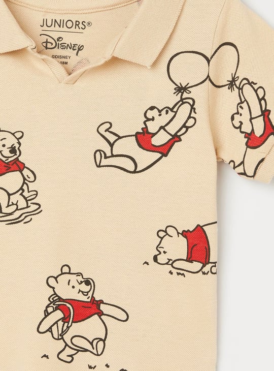 JUNIORS Boys Winnie the Pooh Johnny Collar T-shirt
