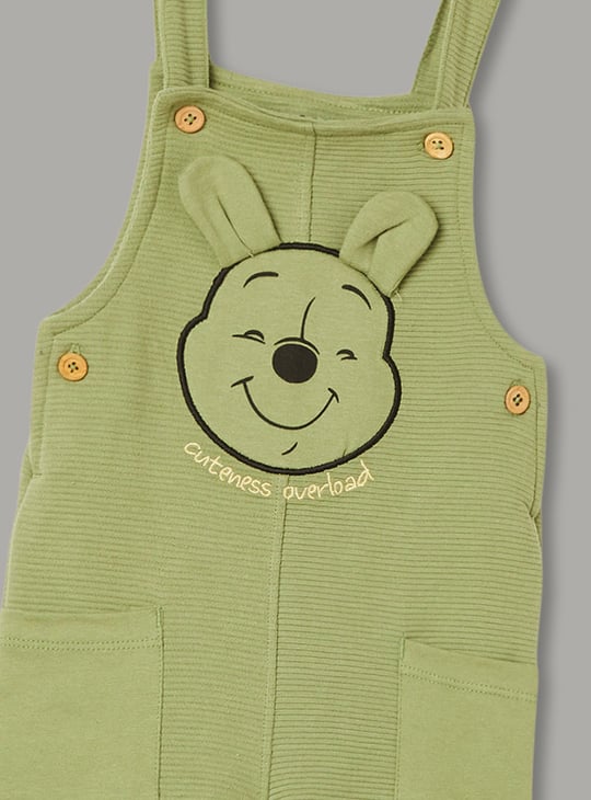 JUNIORS Boys Winnie the Pooh Dungaree with T-shirt
