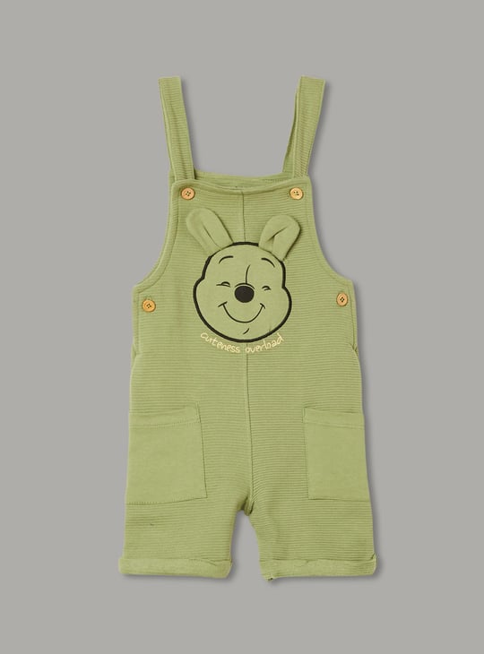 JUNIORS Boys Winnie the Pooh Dungaree with T-shirt