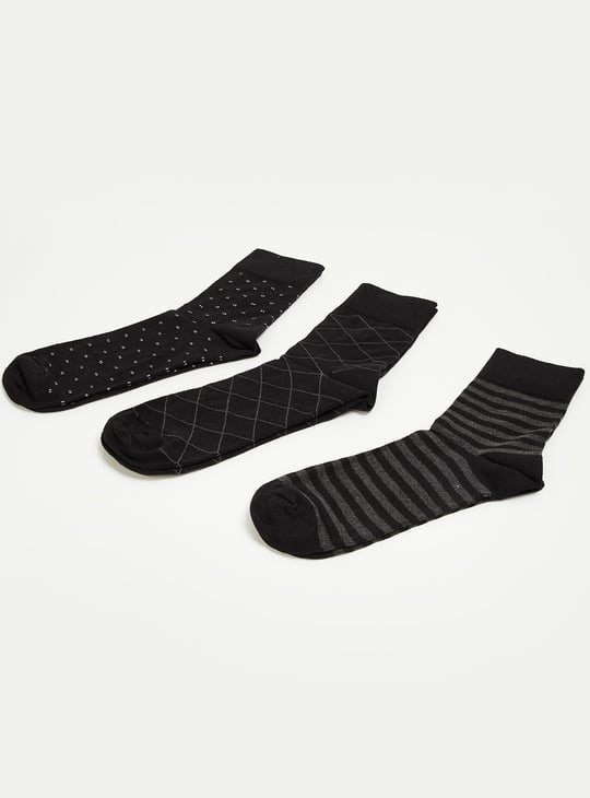 CODE Assorted Crew-Length Socks - Pack of 3