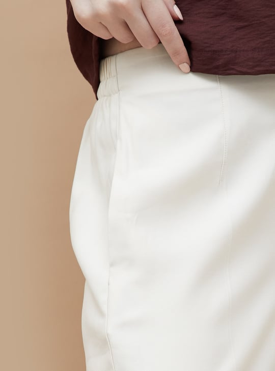 CODE Solid Wide-Leg Pants
