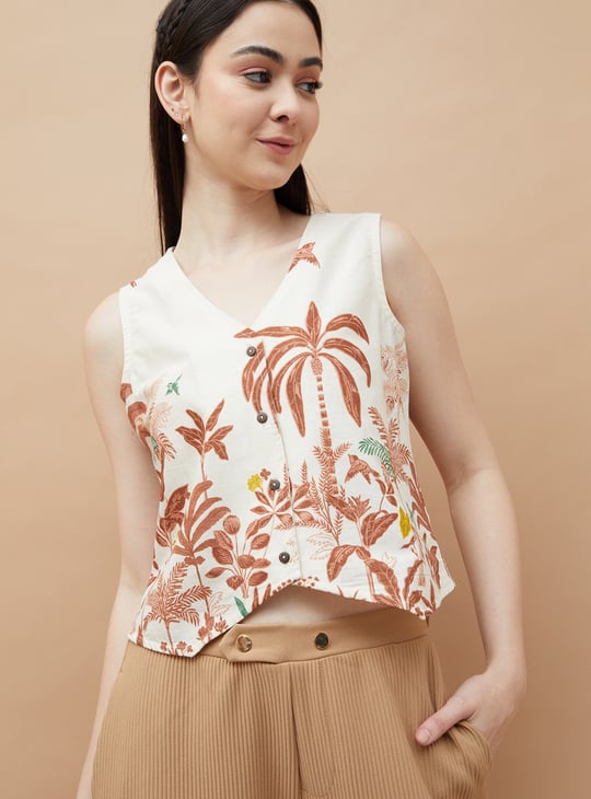 COLOUR ME Printed Vest Top