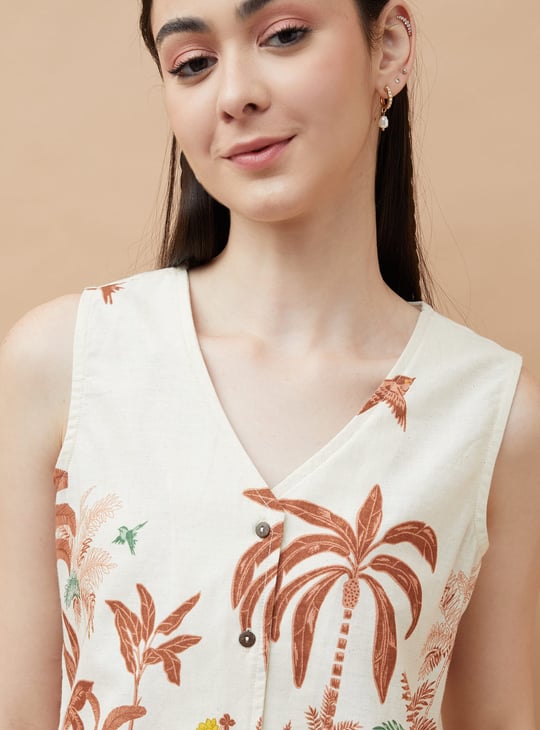 COLOUR ME Printed Vest Top