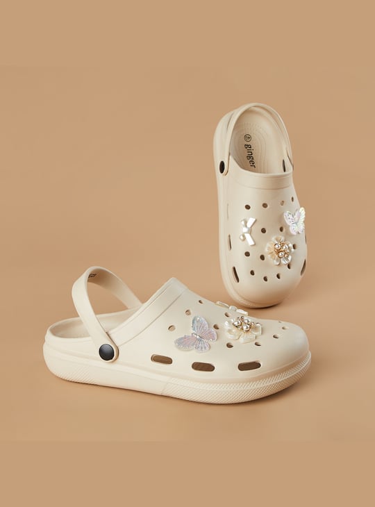 GINGER Charm Detail Clogs