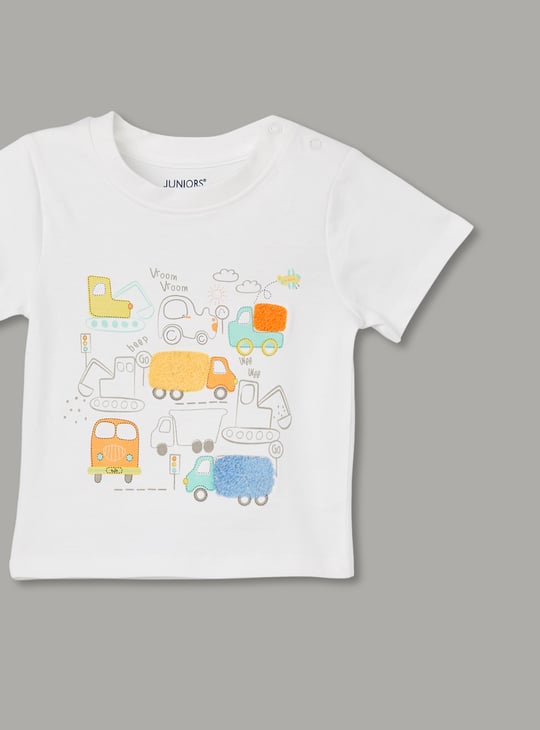 JUNIOR BABY Boys Printed T-shirt with Joggers