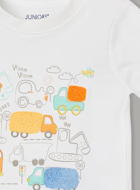 JUNIOR BABY Boys Printed T-shirt with Joggers