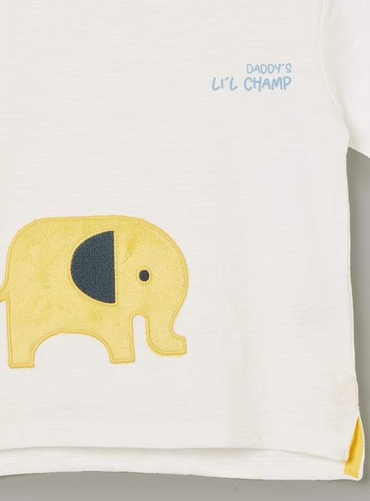 JUNIORS Boys Applique T-shirt with Cargo Shorts
