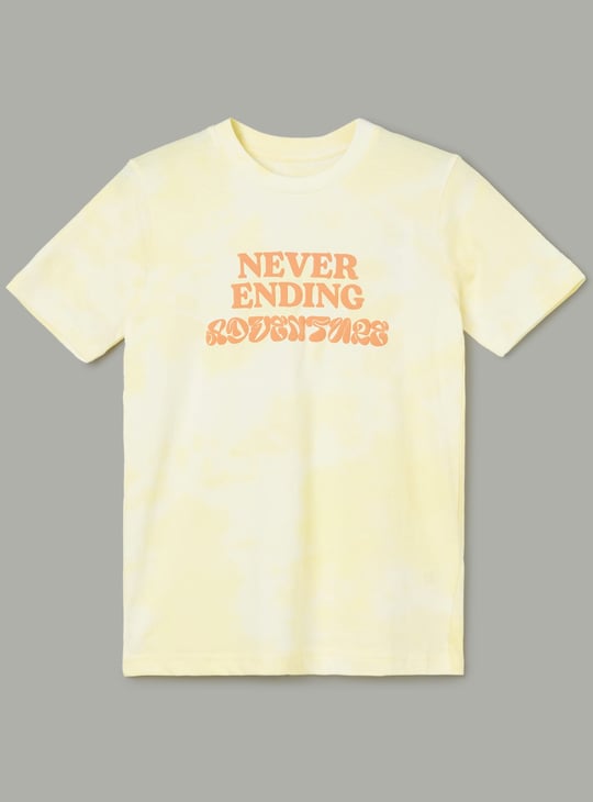 FAME FOREVER Boys Typographic Print T-shirt