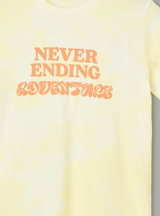 FAME FOREVER Boys Typographic Print T-shirt