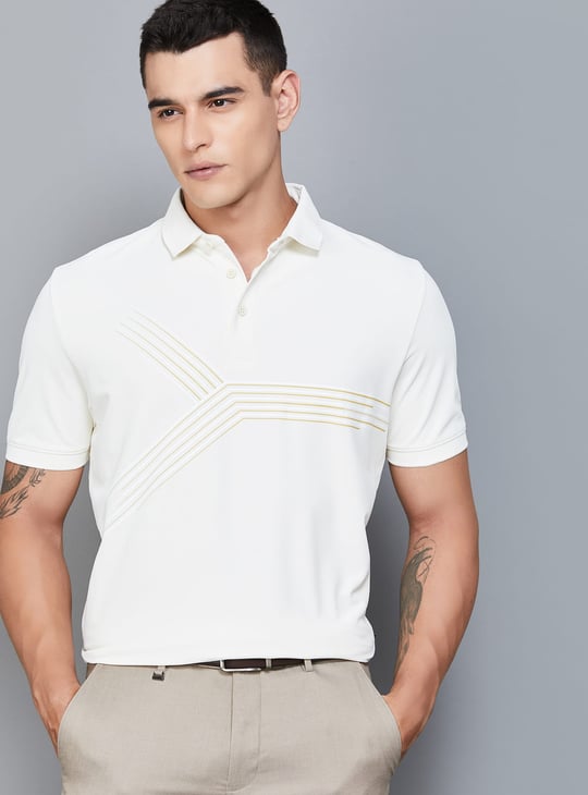 BLACKBERRYS Striped Slim Fit Polo T-shirt