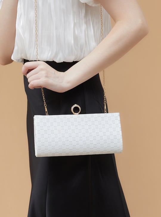 CODE Embellished Envelope Clutch