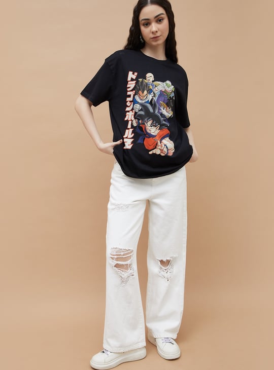 GINGER Dragon Ball Z Print T-shirt