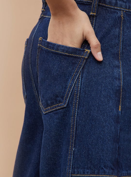 GINGER Dark Wash Baggy Fit Jeans