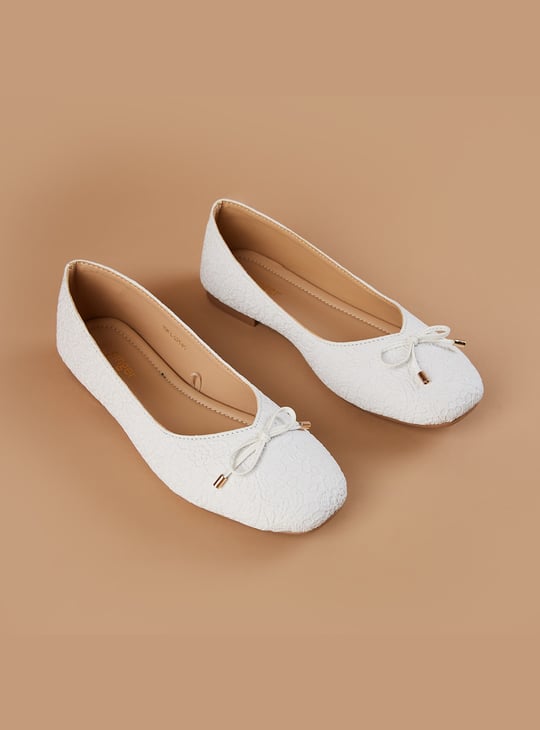 GINGER Textured Ballerinas