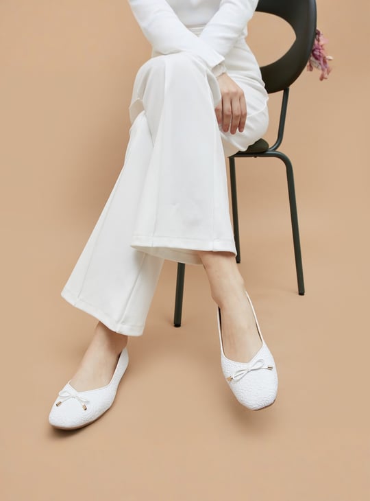 GINGER Textured Ballerinas