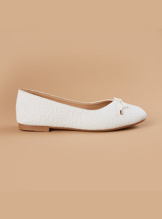 GINGER Textured Ballerinas