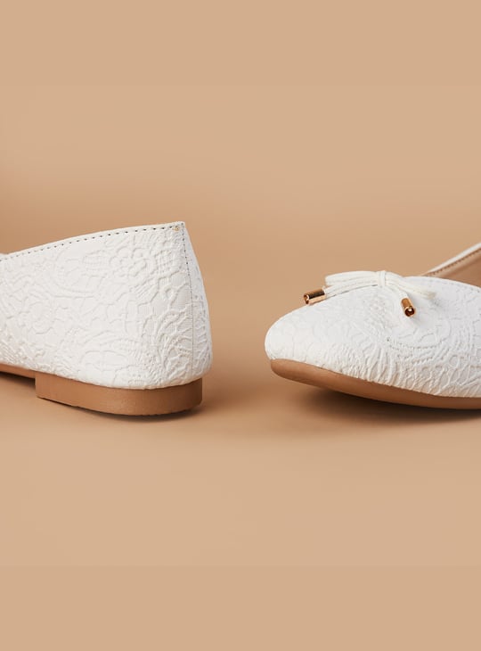 GINGER Textured Ballerinas