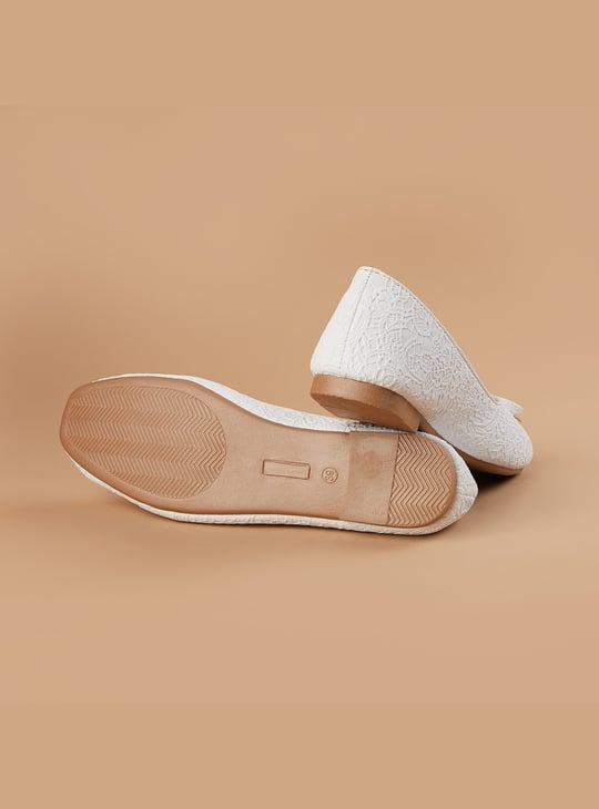 GINGER Textured Ballerinas