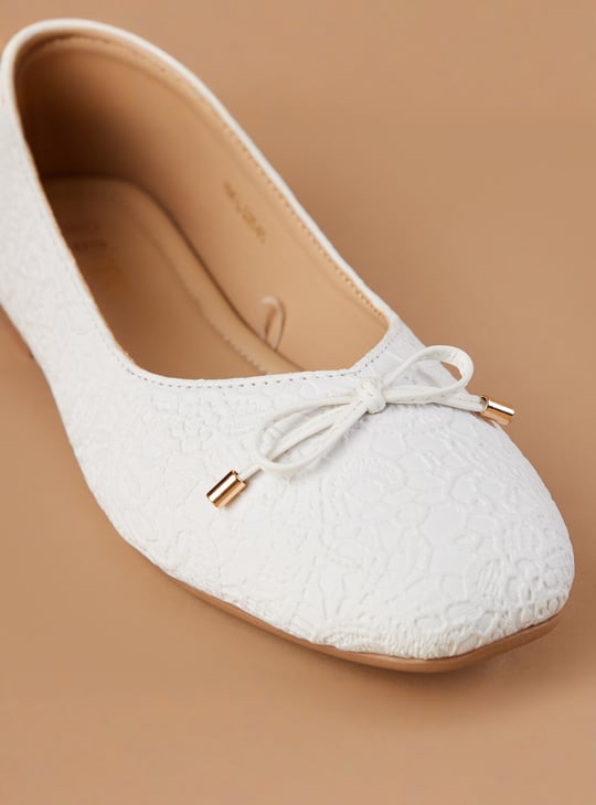 GINGER Textured Ballerinas