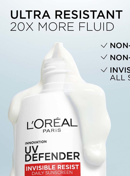 LOREAL PARIS UV Defender Invisible Resist Daily Sunscreen SPF50+ PA++++  - 30 ml