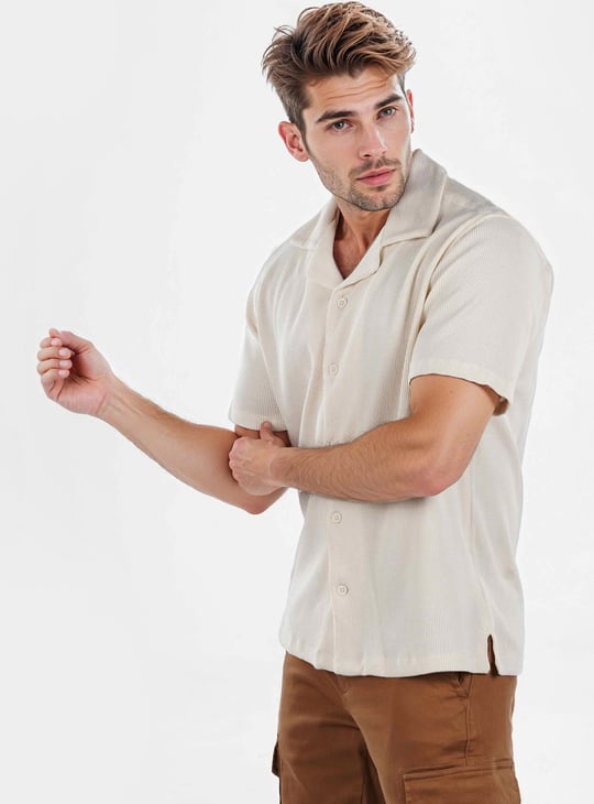CELIO Textured Regular Fit Shirt