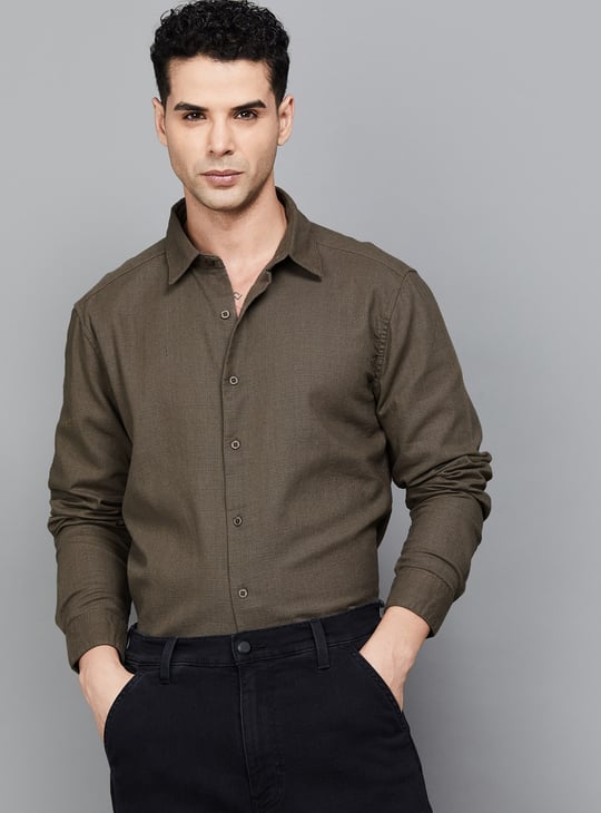 CELIO Solid Regular Fit Shirt