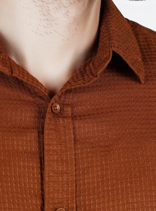 CELIO Textured Regular Fit Shirt