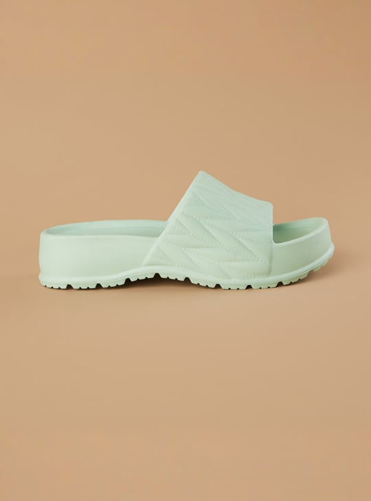 GINGER Textured Platform Sliders