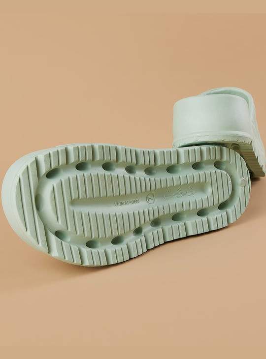 GINGER Textured Platform Sliders