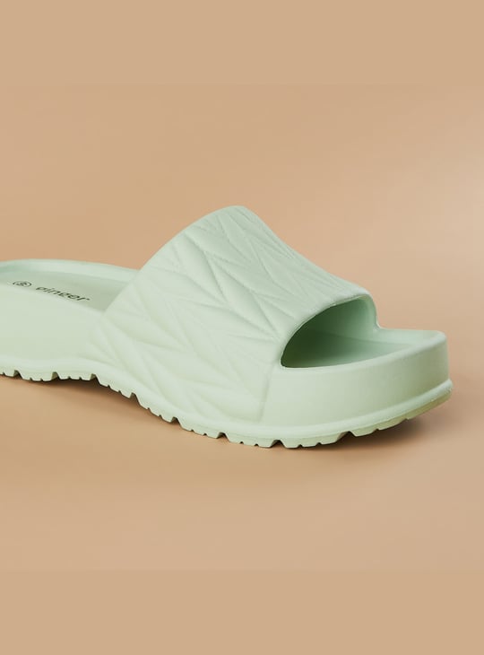 GINGER Textured Platform Sliders