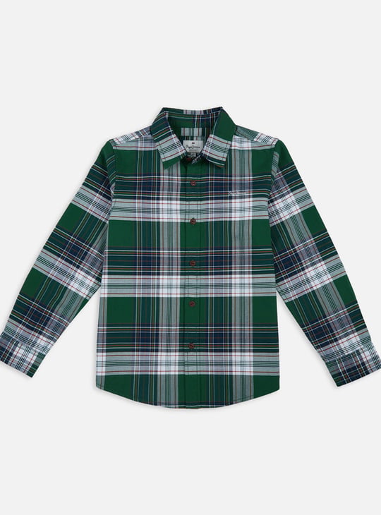 PEPE JEANS Boys Checked Regular Fit Shirt