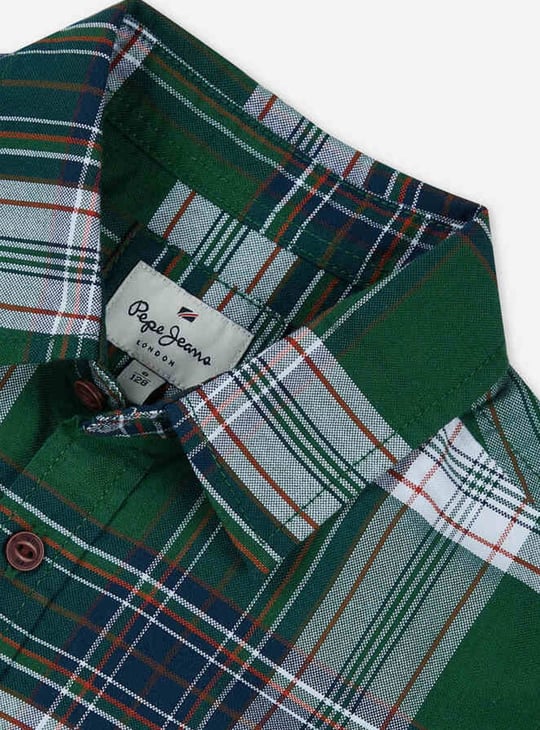 PEPE JEANS Boys Checked Regular Fit Shirt