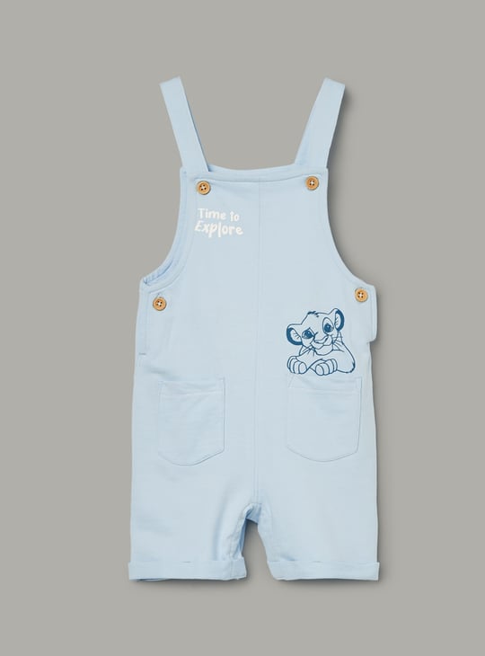 JUNIORS Boys The Lion King Print Dungarees with T-shirt