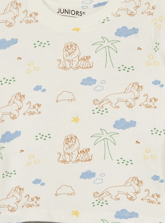 JUNIORS Boys The Lion King Print Dungarees with T-shirt