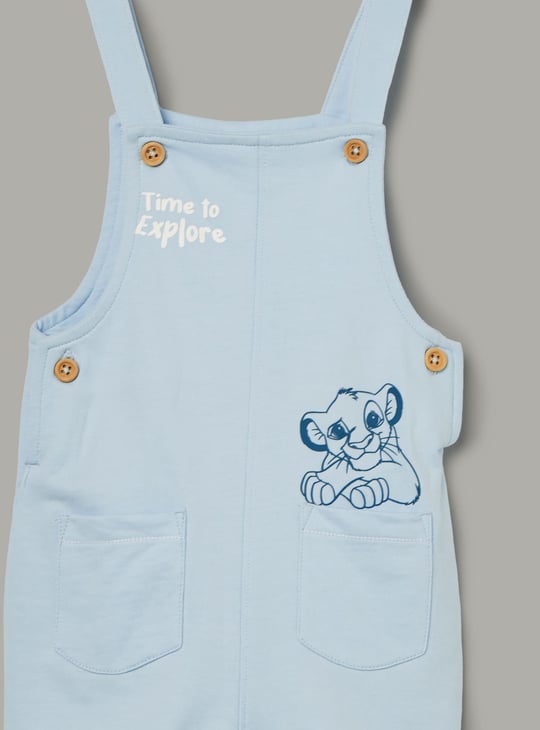 JUNIORS Boys The Lion King Print Dungarees with T-shirt