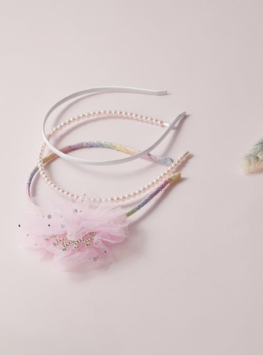 FAME FOREVER Embellished Hair Bands - Pack of 3