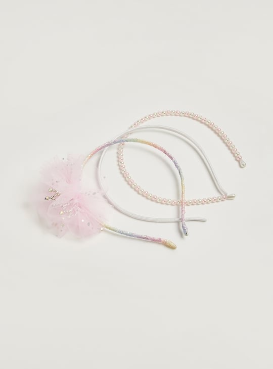 FAME FOREVER Embellished Hair Bands - Pack of 3