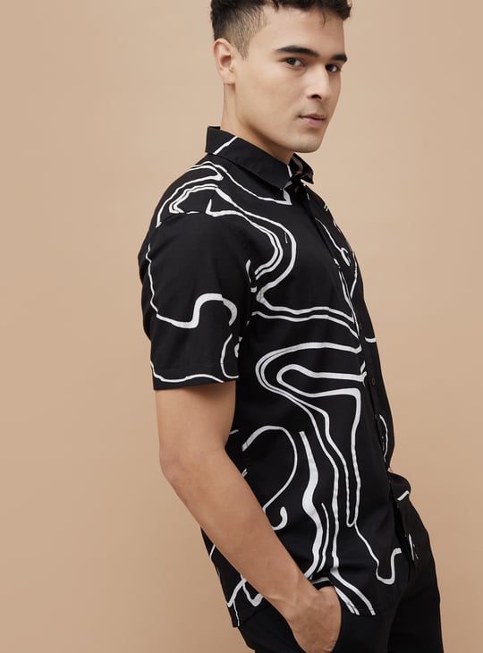 CODE Printed Regular Fit Shirt