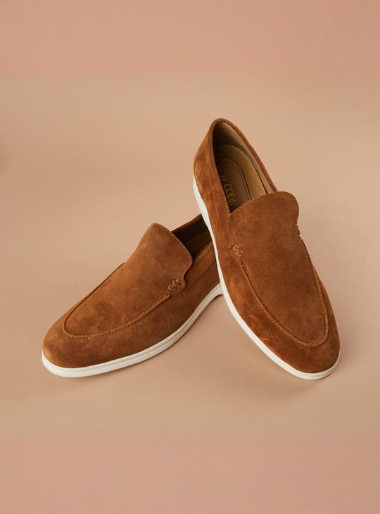 Buy CODE Suede Slip On Shoes from CODE at just INR 2299.0