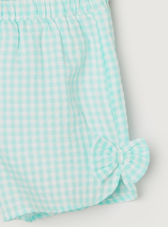 JUNIORS Girls Checked Elasticated Shorts