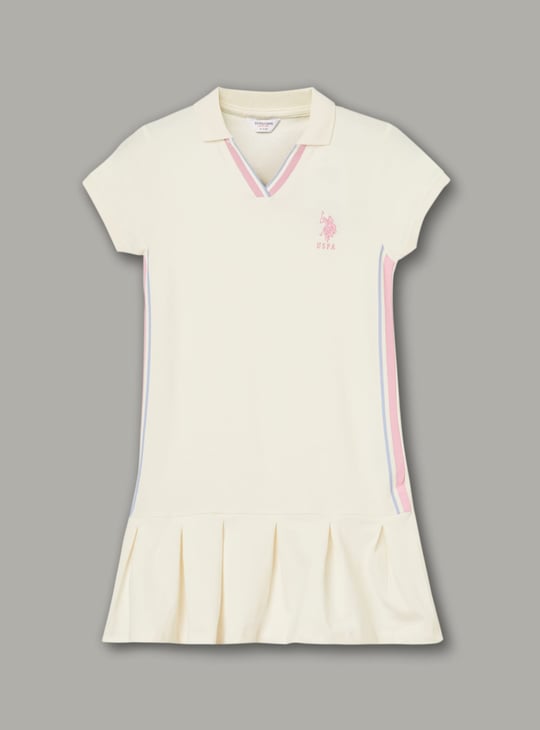 US POLO ASSN KIDS Girls Solid T-shirt Dress