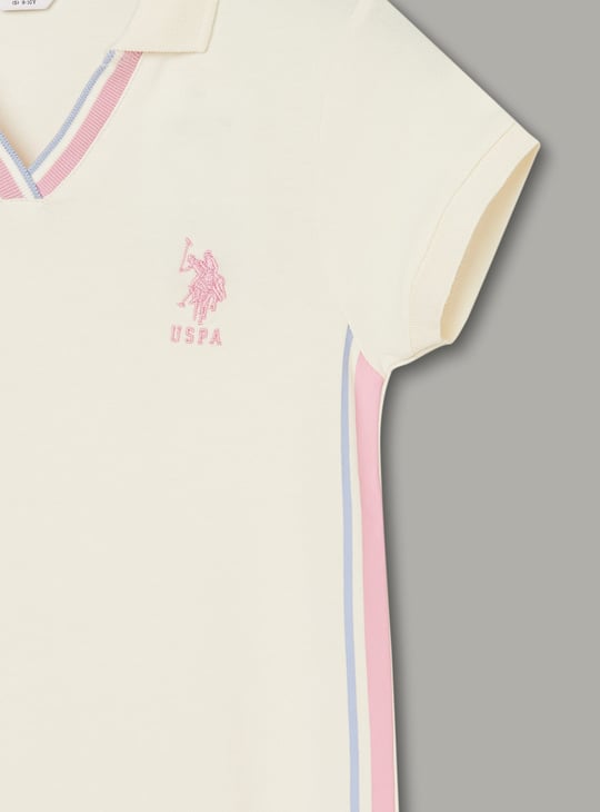 US POLO ASSN KIDS Girls Solid T-shirt Dress